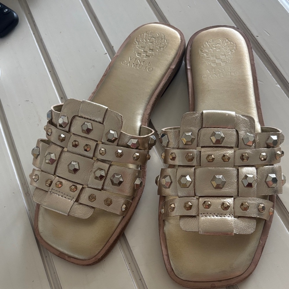 Vince Camuto Metallic Studded Sandals